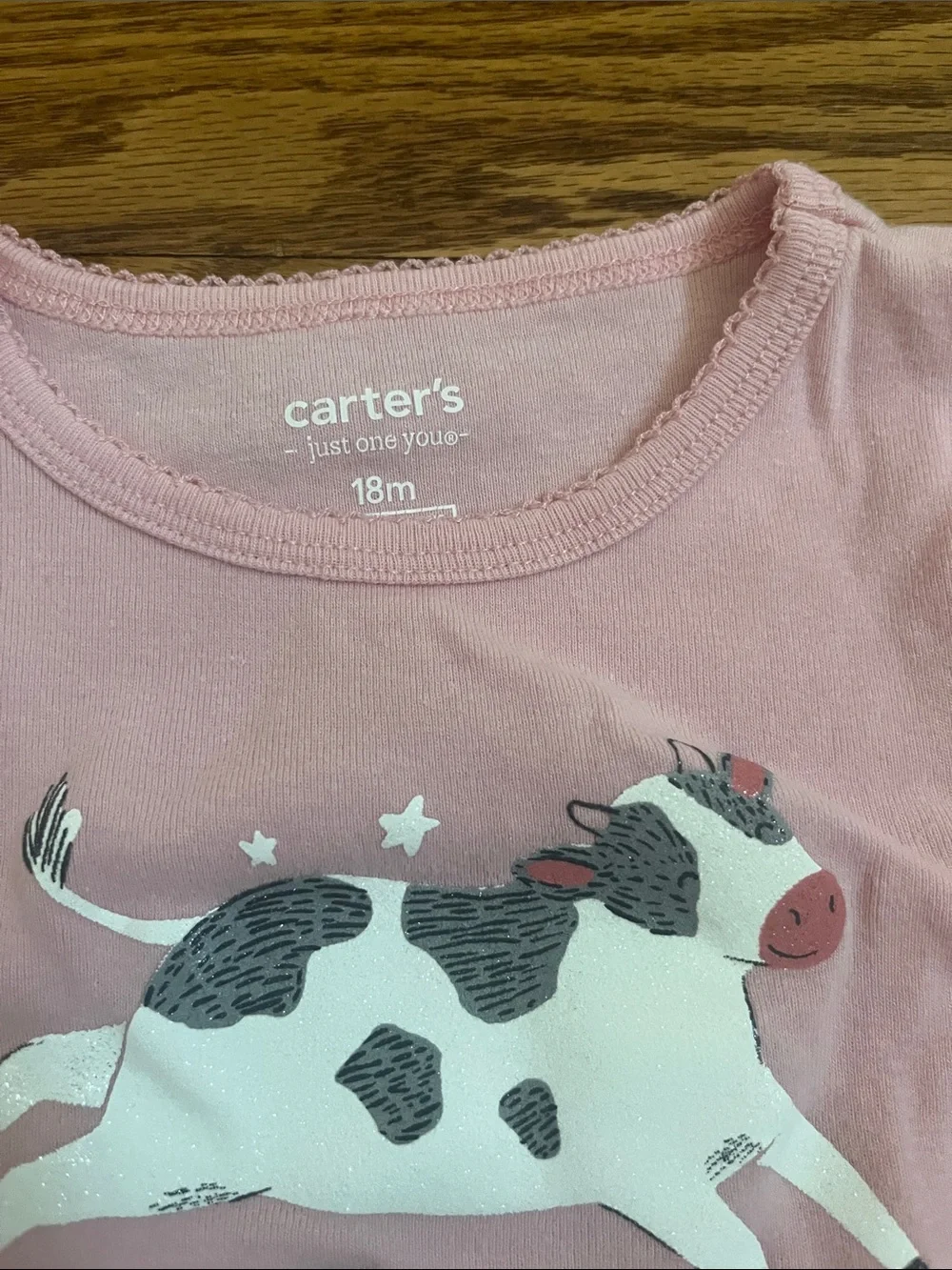 Carter's Pink & Cream Cow and Cookie 2-Pack Pajama Set